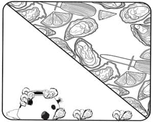 Oysters Coloring Page