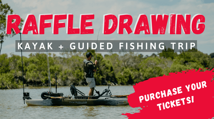 raffle drawing for kayak and fishing trip for 2